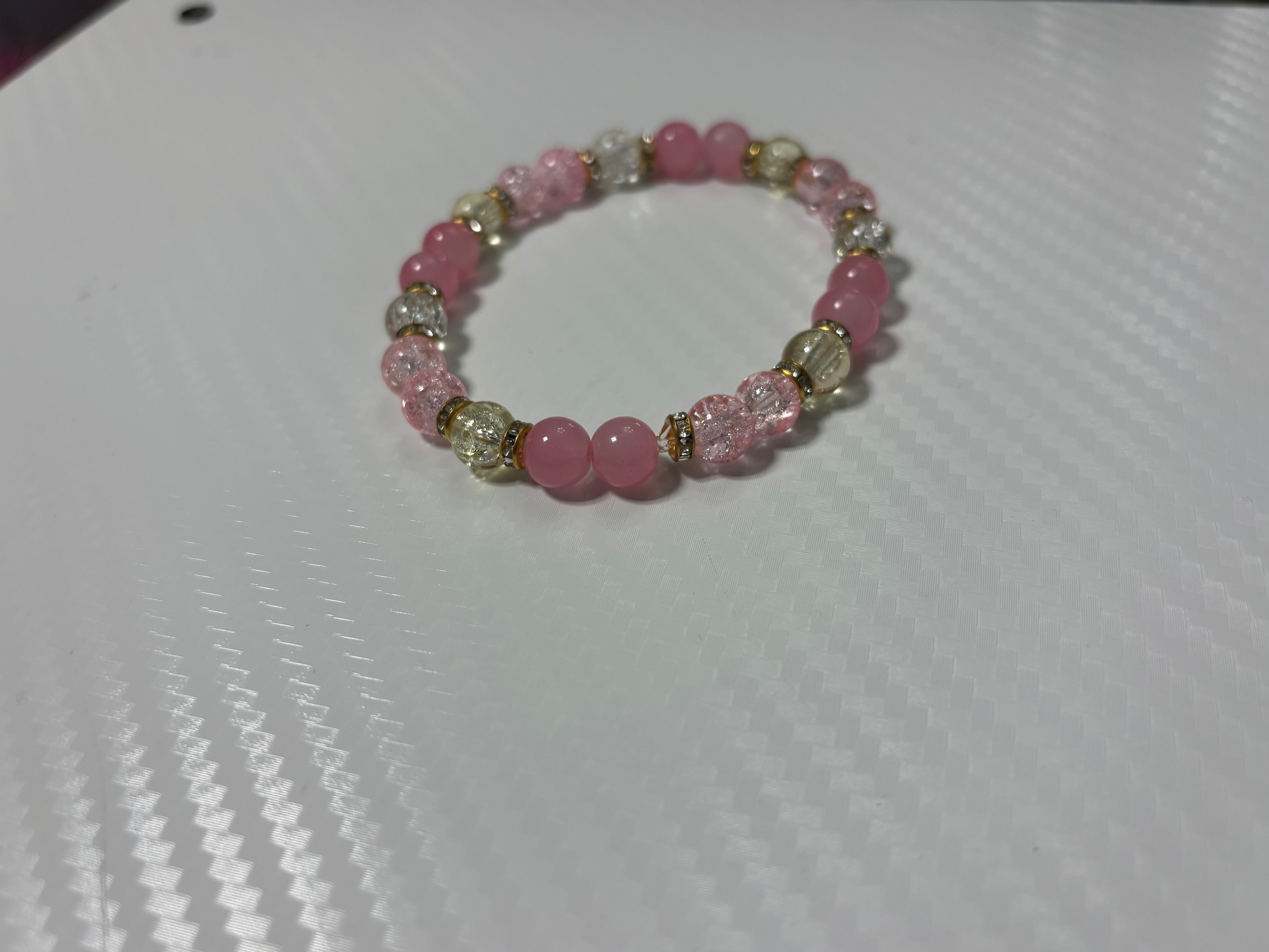 Aurora inspired crystal beaded bracelet