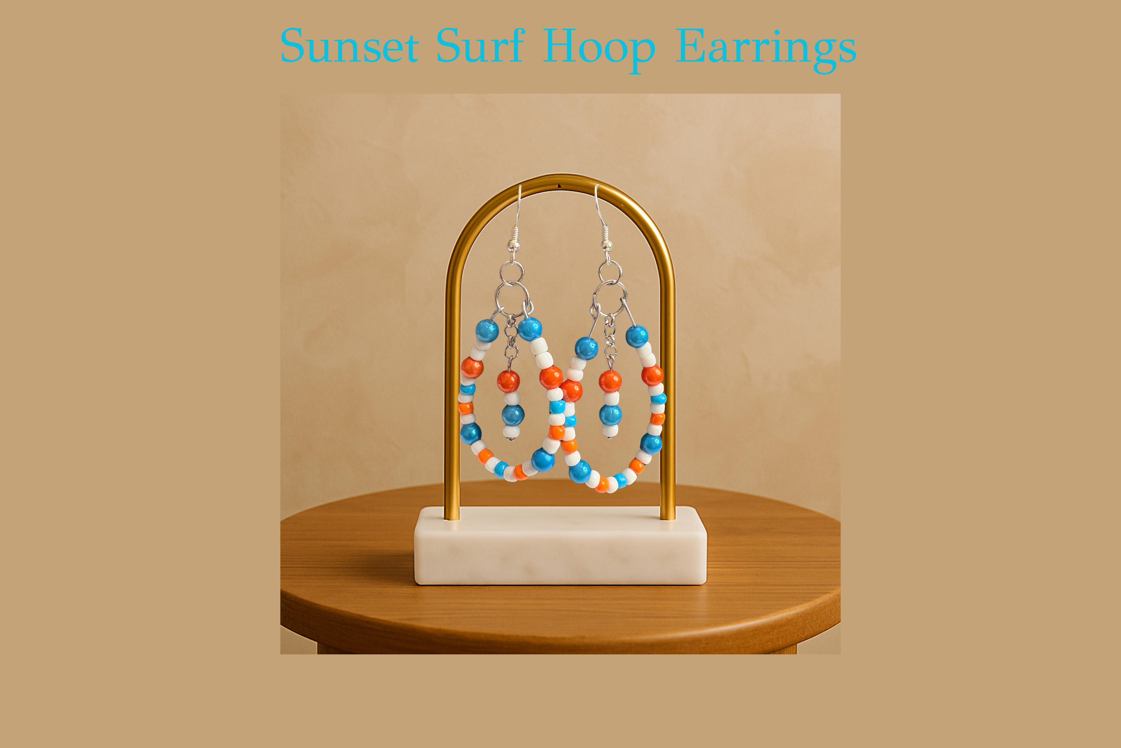 Sunset Surf Hoop Earrings
