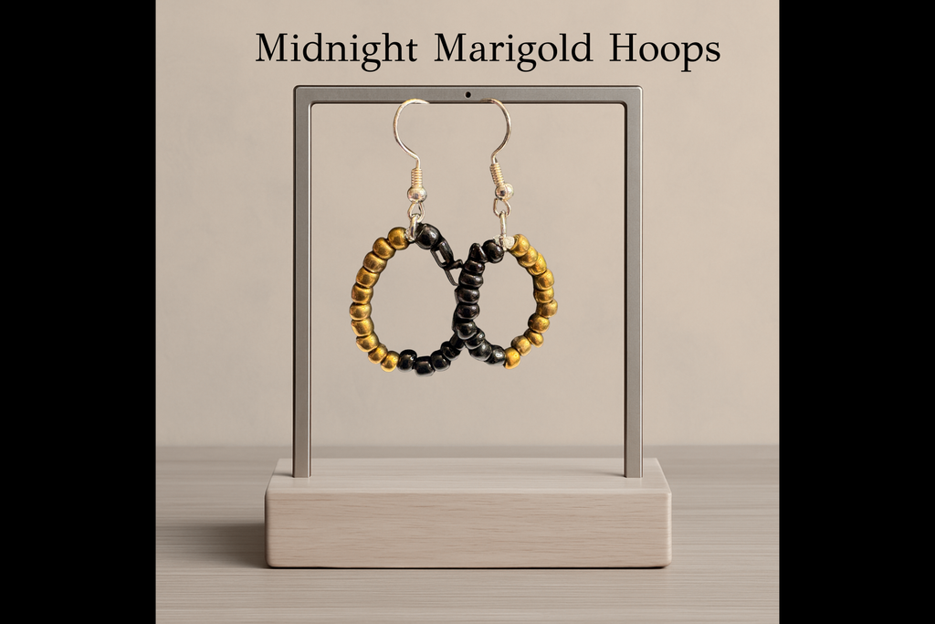 Midnight Marigold Hoops